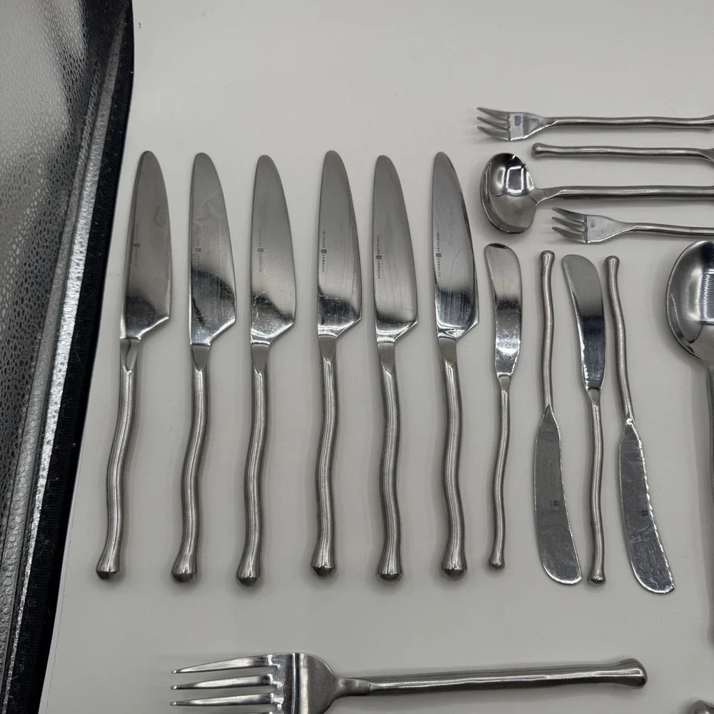 Gourmet Settings Treble Clef 18/10 Stainless Flatware Set 25 Piece Hand Forged